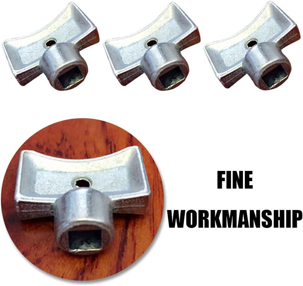 6 Pcs Zinc Alloy Radiator Keys Radiator Bleed Valve Keys Square Opening