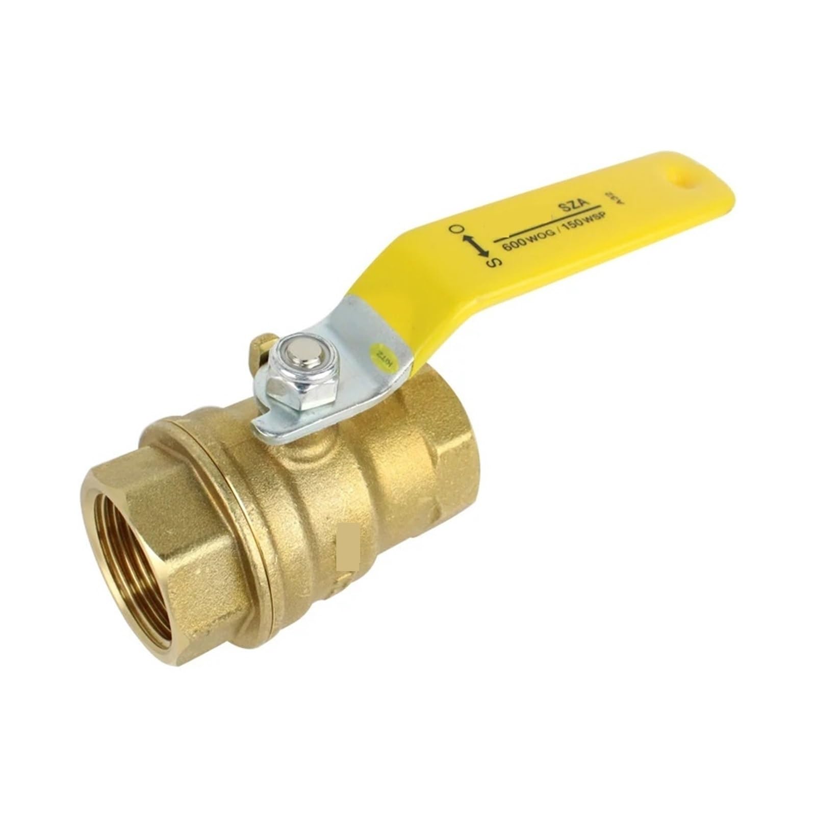 Válvula de Bola de 2 vías Válvula de Bola de latón Forjado Tipo S+Z+A 600, Rosca de Paso Completo for Agua, Aceite y gaes, 1/2 DN15, 15 mm DN20(DN10)