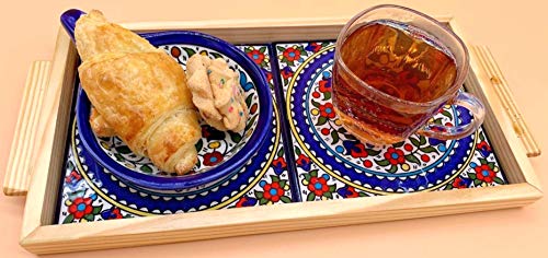 image for Oriental Arts Decorative Ceramic Serving Trays- for Party and Coffee T