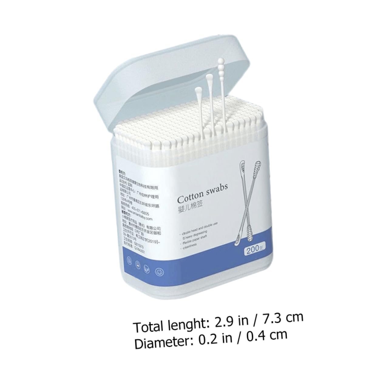 Gogogmee Cotton Swab Boys and Girls Ear Cotton Stick Double-headed Design Gentle Cleaning for Sensitive Ears Pack