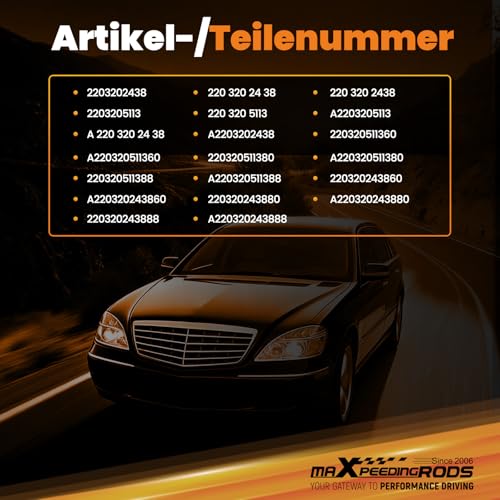 maXpeedingrods Federbein vorne für Mercedes S-Klasse W220 S320 S430 S500 S400CDi Luft Airmatic