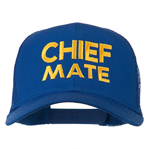Chief Mate Embroidered Mesh Cap Royal