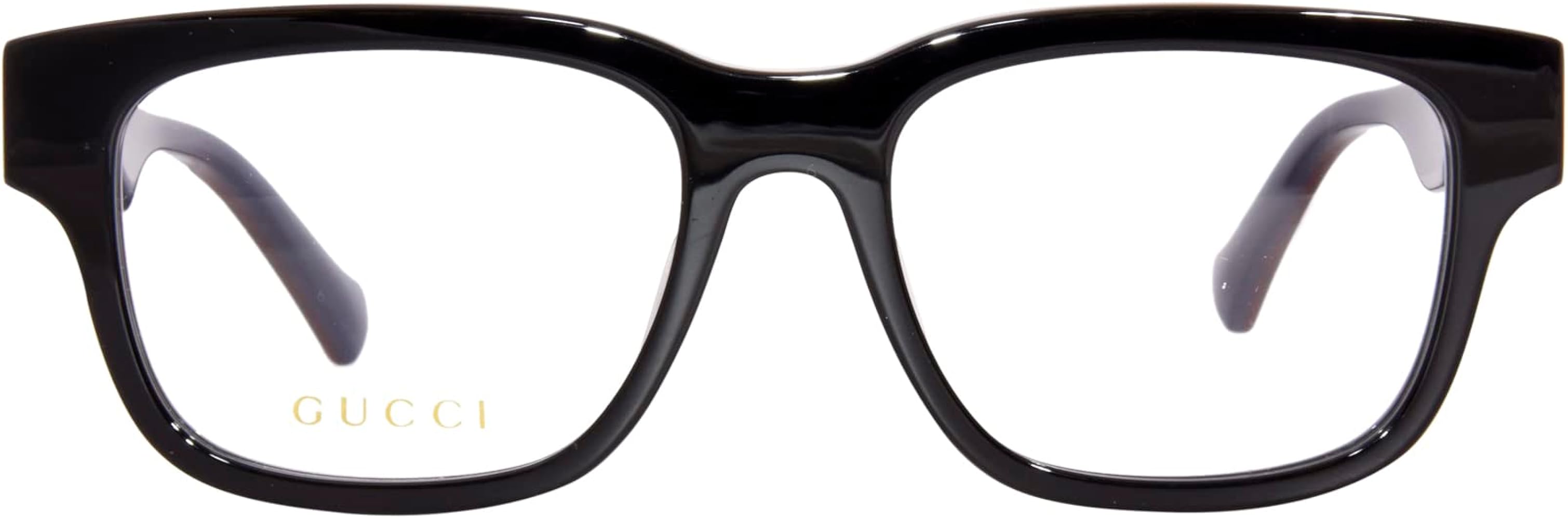 Amazon.com: Gucci GG 1303O 003 Black Rectangular Men's Eyeglasses