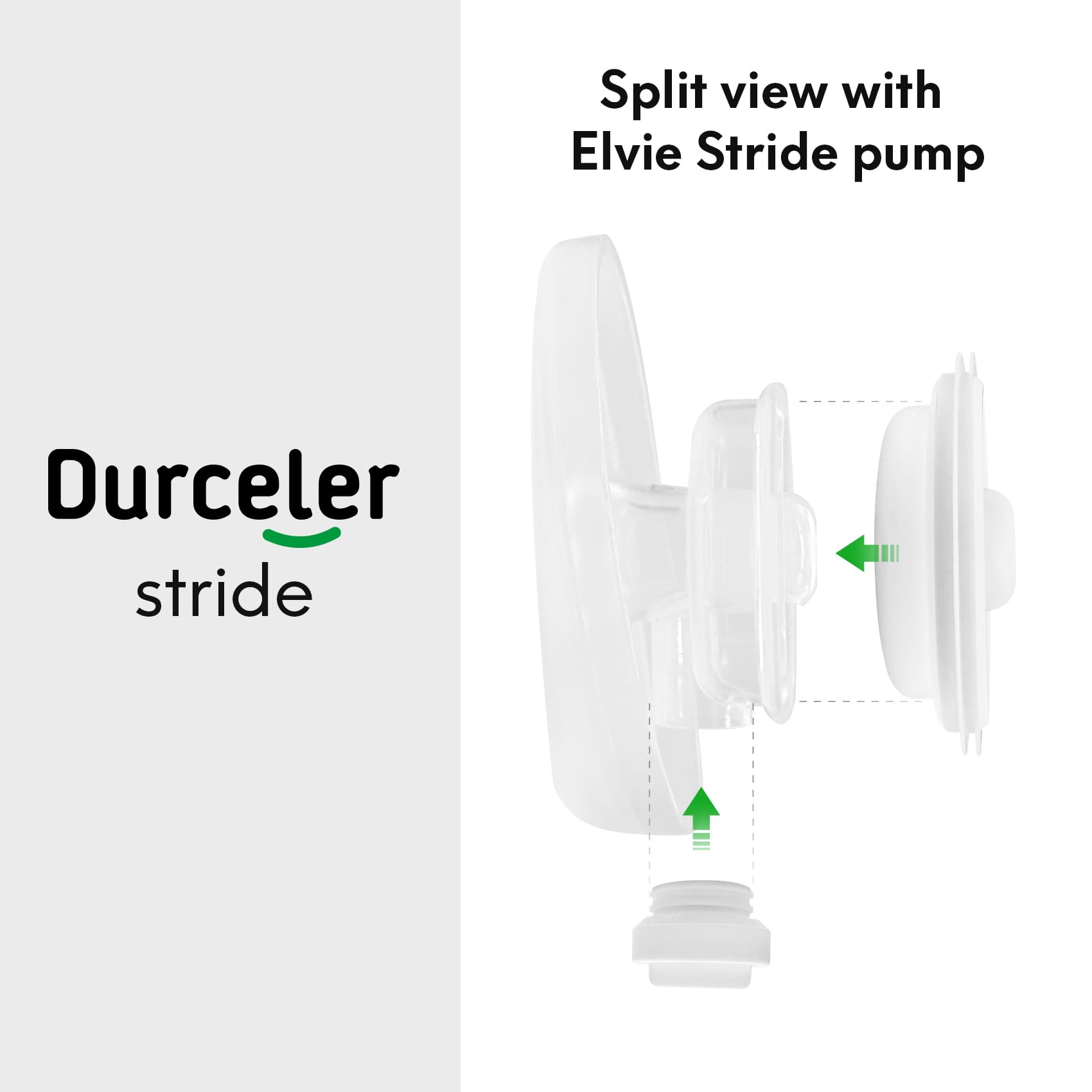 Replacement 4 Silicone Membrane/Diaphragm Compatible with Elvie Stride Wearable Breast Pump, Accessories Made by Durceler, Not Original Elvie Stride Pump Parts, Total 4PCS