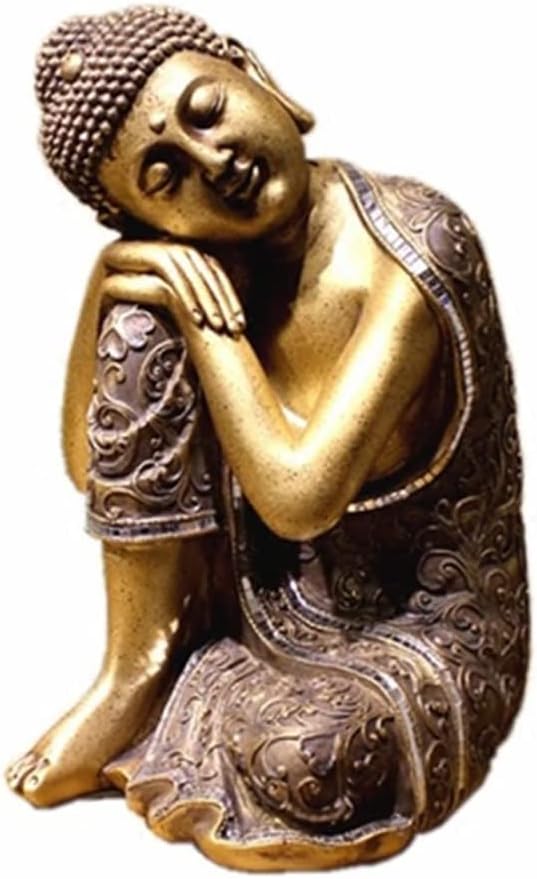 Estatua de Buda, estatua de Buda antigua, adornos de estatua de Buda, estatuas de Buda, jardín interior y exterior, decoración de meditación de