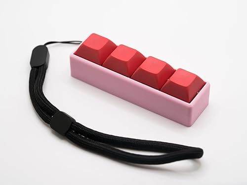 Miniatura 7 de Juguete para ansiedad con interruptor mecánico de cuatro botones  Juguete estimulante, alivio del estrés, TDAH (base negra, teclas negras)