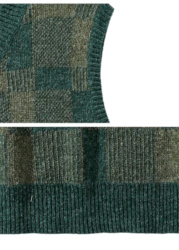 Men Vest Undershirt Knit Sweater Outside Wear V-Neck Loose Sleeveless Sweater Knitted Sweater3