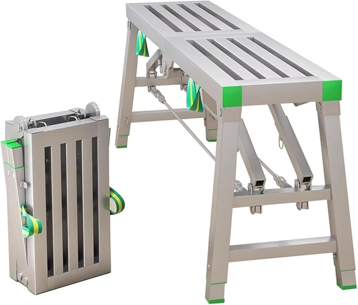 Heavy Duty Folding Steel Work Platform with 880 lbs Load Capacity Ideal for Vehicles Washi