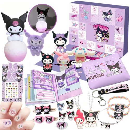 Adventskalender 2026 für Kinder 24 Tage Weihnachts-Countdown-Kalender für Mädchen mit Überraschungen Christmas Advent Calendar 2025 with 24 Days of Suprised for Xmas Gifts (Purple)