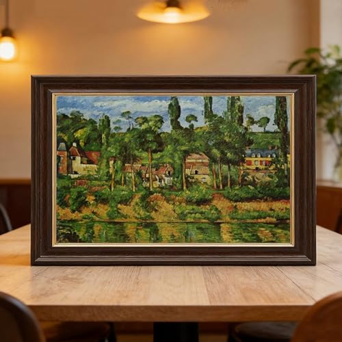 Impression toile Château de Médan Cézanne cadre premium