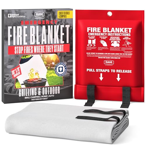National Park Foundation Partner BBQ Fire Blanket 60'x70', Extra Large UM9 Fiberglass Blankets for Grills, Campfires, and Tailgating, Fire Pit, Emergency Camping Gear, Designed in the USA