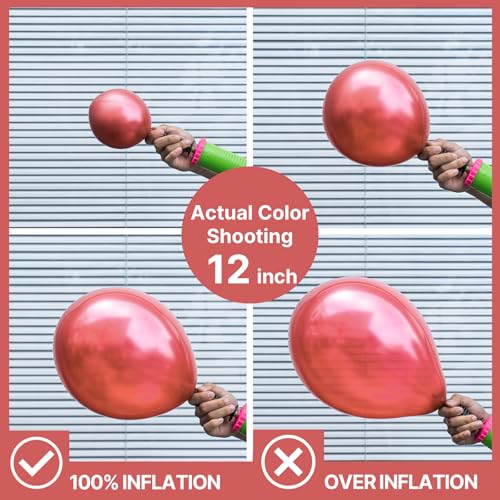 Image of PartyWoo Metallic Pink Balloons 50pcs Chrome Hot Pink Magenta Fuchsia Color | 12 Inch Balloons for Birthday Anniversary Bachelorette Wedding Baby Shower Gender Reveal 1950s Party Decorations Pink-G104
