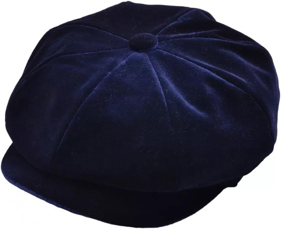 Express HatsLadies Classic Velvet Bakerboy 8 Panel Cap, 3 Colours - 2 Sizes