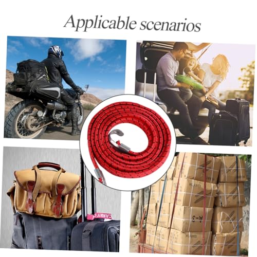 Lot de 10 sangles élastiques réglables en nylon avec crochets pour bagages - 6