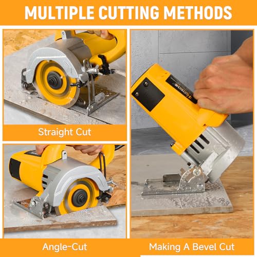 Hoteche P801006A 4-3/8-Inch Dry/Wet Masonry&Tile Saw 1250W Electric Cutter thumb #5