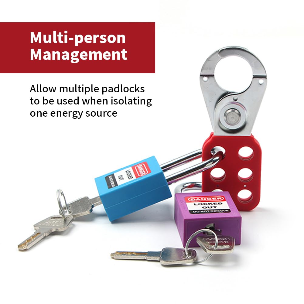 Steel Lockout Tagout Hasps - Secure Your Workplace -6 Steel Lockout Tagout Hasps - Secure Your Workplace -6
