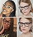 NULOOQ Fashion Vintage Square Non-prescription Clear Lens Glasses for Women Men, Thick Frame Fake Eyeglasses (Black + Brown) - 2 Pack