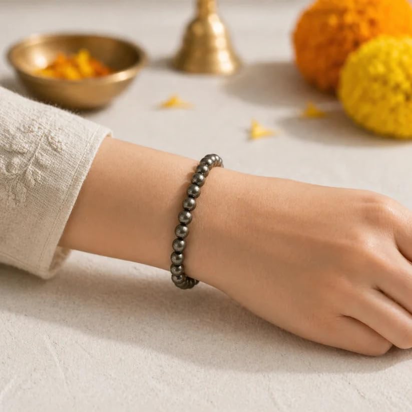 Image of Beaded Bracelet for Men & Women | Stretchable Handmade Prayer Meditation Yoga Wrist Bracelet | Stylish Everyday Wear | Free Size