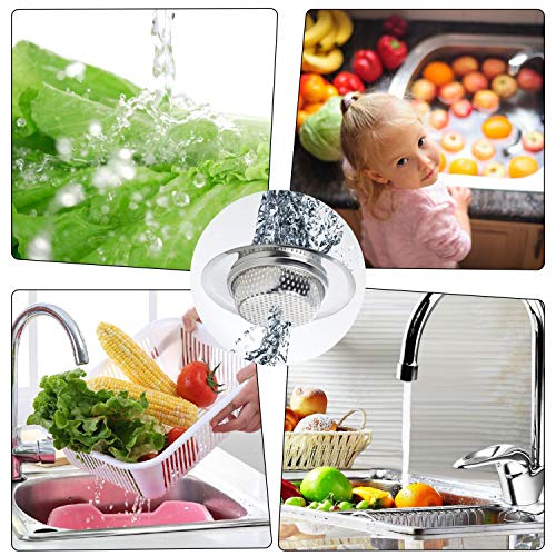 Kitchen Sink Strainer Basket Drain Catcher,2.125 Inch Top / 1 Inch Bathroom Sink Strainer Basket Sink,Premium Stainless Steel Sink Disposal Stopper,Utility, Slop, Laundry, RV and Lavatory (4Pack)