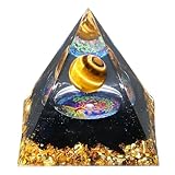 XIANNVXI 2.4' Große Pyramide Tigerauge Obsidian Stein Kristalle Edelsteine Pyramiden Natürliche Witchy Decor Energie Geschenke für Frauen Männer