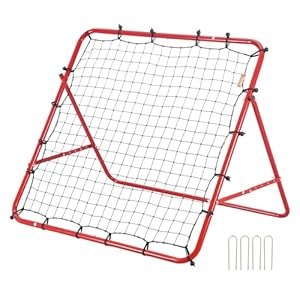 VEVOR Portería de Fútbol 1 x 1 m Red Reboteadora de Fútbol Portátil Ángulo Ajustable Tubo de Hierro Red de PE Instalación Fácil Equipo Deportivo para Niños, Adolescentes y Todas Las Edades