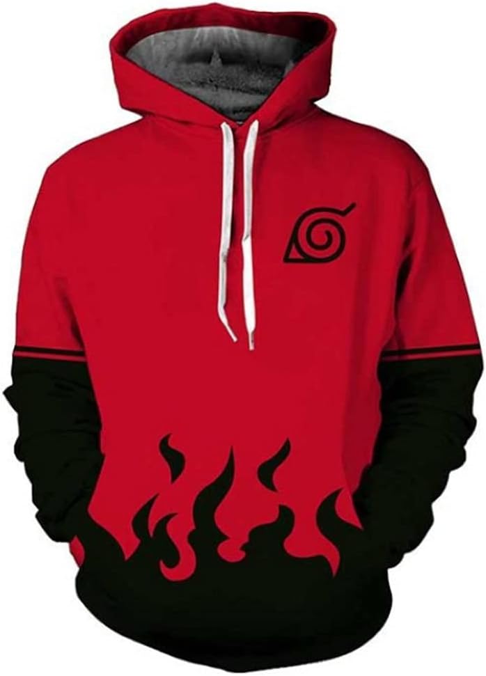 Osmyzcp Unisex Realistic 3D Printed Anime Hoodie Pullover Long Sleeve Sweatshirt