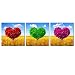 DZL Art 3 Panels H72133 Love Trees Canvas Framed Wall Art Painting For Home Decor