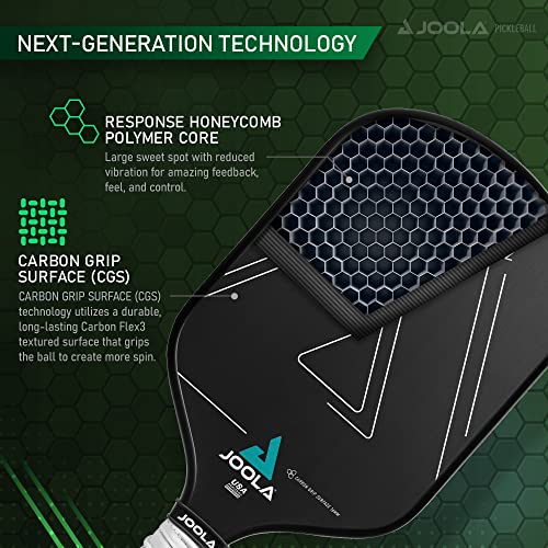 JOOLA Vision Pickleball Paddle with Textured Carbon Grip Surface Technology for Maximum Spin and Control with Added Power - Polypropylene Honeycomb Core Pickleball Racket 16mm by JOOLA - Image 2