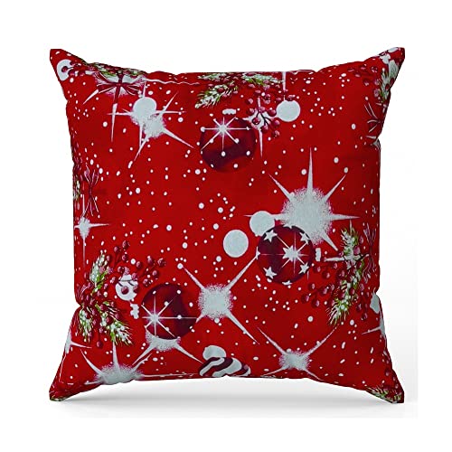 Cieffepi Home Collections Funda de cojín Navidad Navidad en varios diseños (60 x 60 cm, Thun Rojo)