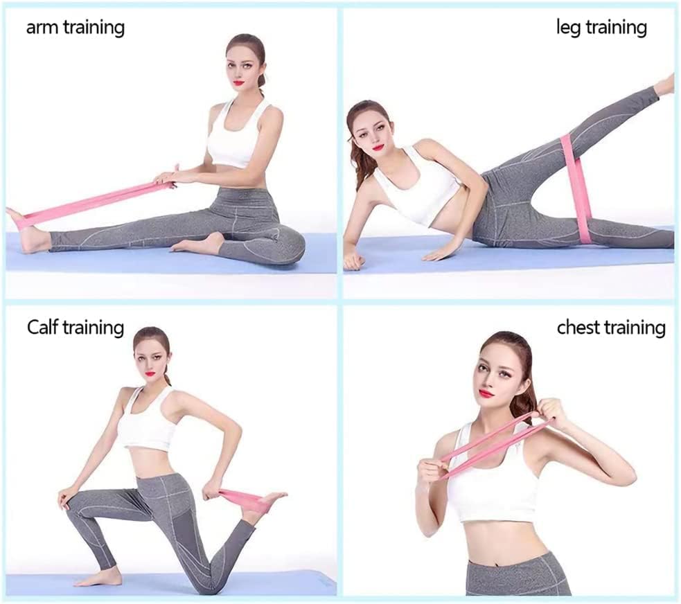 Resistance Bands - Sports Exercise Bands For Men And Women For Men And Women Leg Extensions , Workout , Yoga , Pilates , Fitness , Rehab , Upper And Lower Body Workout , Pink Resistance Bands .