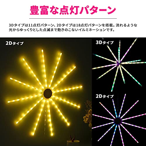 Décoration de Noël multicolore 3D télécommandée avec alimentation USB