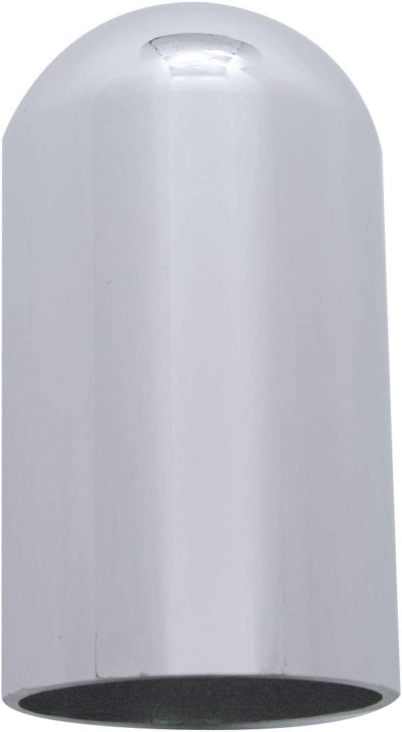 United Pacific 33mm by 3-3/4 inch Thread-on Dome Nut Cover, Chrome Colored - 10 pack, Model 10563