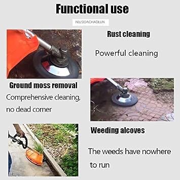 8 inch Rotary Weed Brush Joint Twist Knot Steel Wire Wheel Brush Disc Trimmer Head Universal fit Straight Shaft Trimmer with 4pcs Trimmer Blade Adapter for Sthil Honda etc