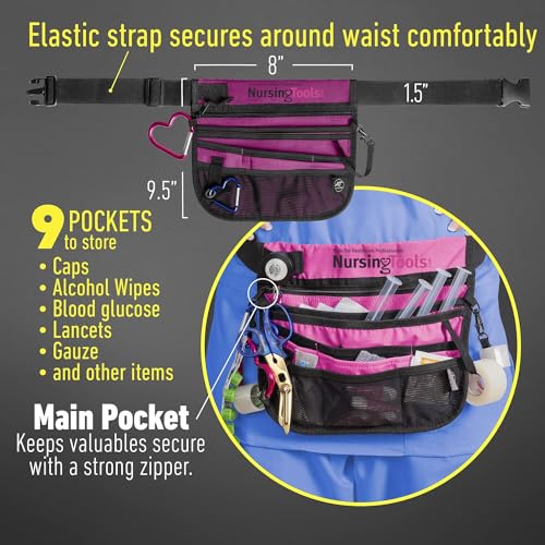 Image of Kangapak Nurse Fanny Pack Multi Compartment Waist Organizer Tool Bag for Students, Practitioners & Medical Professionals