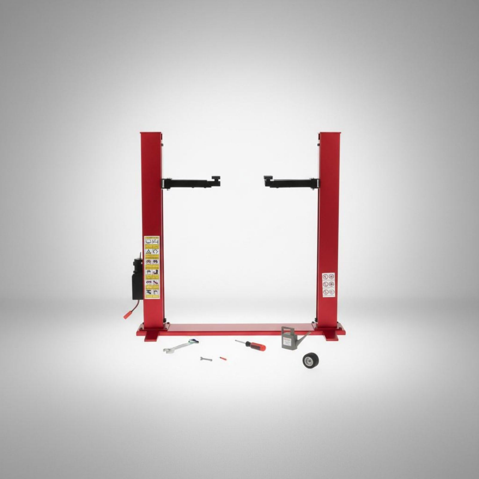 Simulation Vehicle Stand Ascensore Colonne Modellismo Supporto Auto Base Metallo Sollevatore Motorizzato Adatto per Diorama Garage Mostra Modellini Officina, Rosso