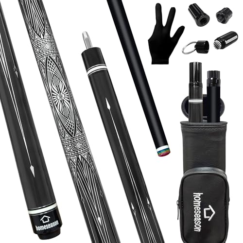 Queue de billard en fibre de verre HomeSeason 147cm avec extension et sac