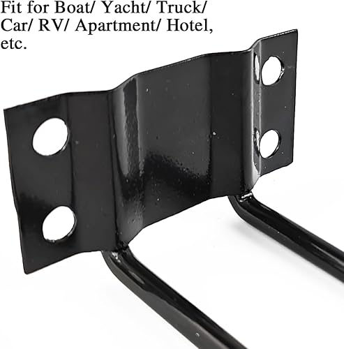 Miniatura 4 de TIHOOD 2 portavasos para barco, universales, de acero inoxidable, con revestimiento negro, apto para barcos, camiones, caravanas, tractores,