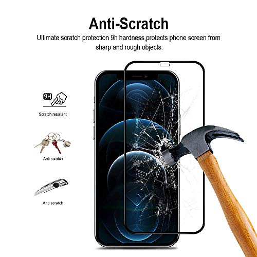 Image of JGD PRODUCTS for iPhone 12, iPhone 12 pro Tempered Glass withh Edge to Edge Screen Coverage and easy installation Kit