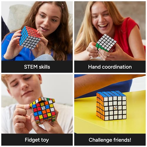 Image of Rubik's Cube, 5x5 Cube Color-Matching Puzzle Highly Complex Problem-Solving STEM Toy Brain Teaser Fidget Toy for Kids, for Ages 8 & Up