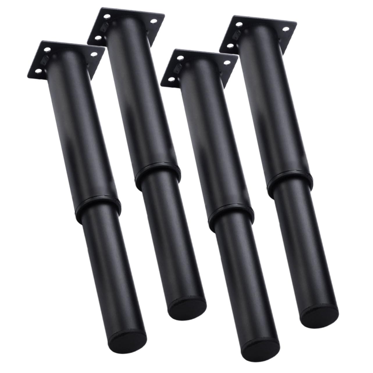 Support pour meubles réglables LALAFINA : lot de 4 pieds de lit de rechange noirs
