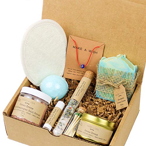Spa Gifts for Women - Handmade Care Package for Women - Relaxing, Pampering & Stress Relief Gift Baskets for Women, Mom, Friend, Wife, Sister, Aunt, Her - Long Distance Gifts