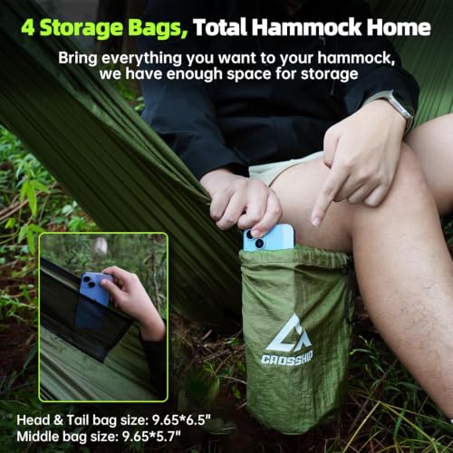 Image of 2-Person Camping Hammock with Mosquito Net