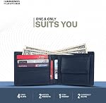HAMMONDS FLYCATCHER Portefeuilles en cuir véritable pour hommes FID Portefeuille en Cuir Protégé pour Hommes 4 Carte Slots de Purse pour les hommes / Sac en argent pour les Hommes - Cadeau pour lui, Royal