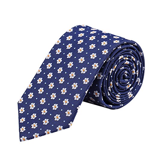 Ausky Elegant Business Skinny Necktie Mens Ties Textured Mixed Set 4 Packs (4 Packs D) #TOP4