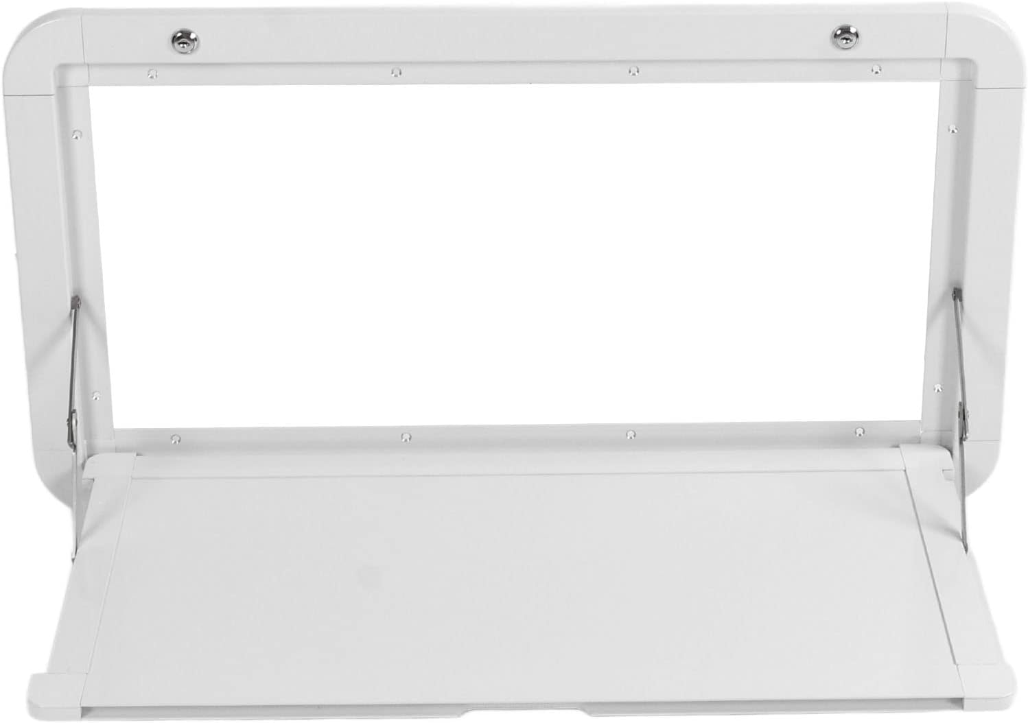 aqxreight RV External Dining Table with Lock, Aluminum Alloy, Maximum Load 25KG – for MPV, RV, Boat, and Outdoor Camping Weatherproof Design (White)