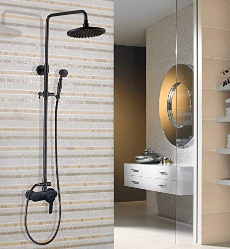Colonne de douche effet pluie en bronze huilé au design rétro chic Zhg154