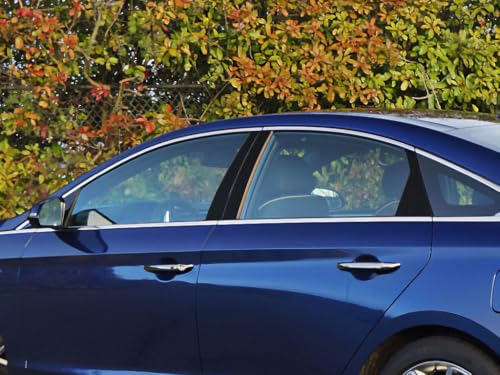 Embellecedor de ventana de pilar premium en fibra de carbono 4D para Hyundai Sonata
