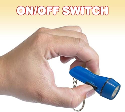 Miniatura 4 de ArtCreativity Llaveros de linterna, paquete de 24, llaveros LED en varios colores, llaveros de plástico duradero de 2.25 pulgadas, recuerdos de