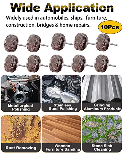 Rocaris 10 Pack Flap Wheel, 120 Grit thumb #3