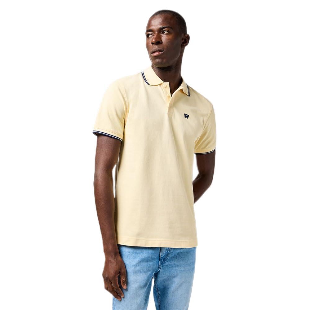 Wrangler Men's Polo Shirt, Banana Crepe, XXL